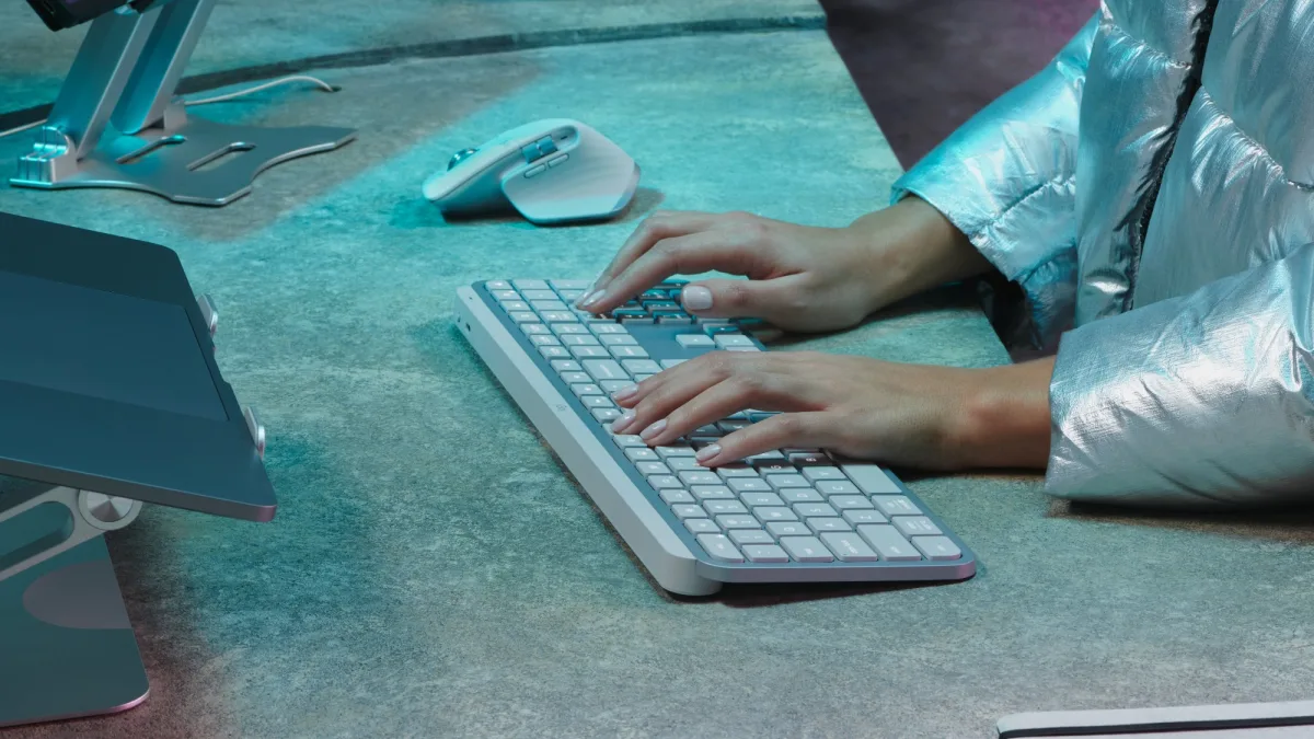 MX Keys S (Pale Gray) Wireless Keyboard — image 8