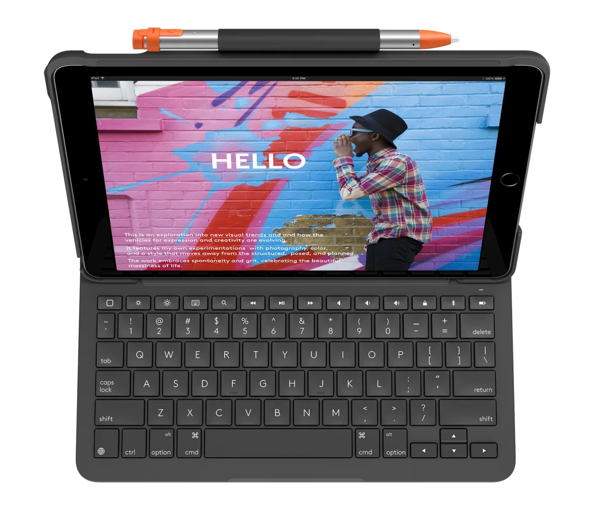 SLIM FOLIO KEYB IPAD 7TH GEN GRAPHITE — image 5