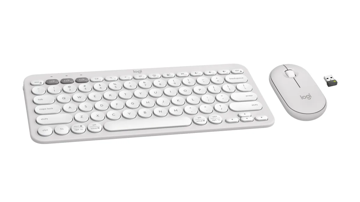 PEBBLE 2 COMBO MOUSE  KEYBOARD TONAL WHITE — image 11