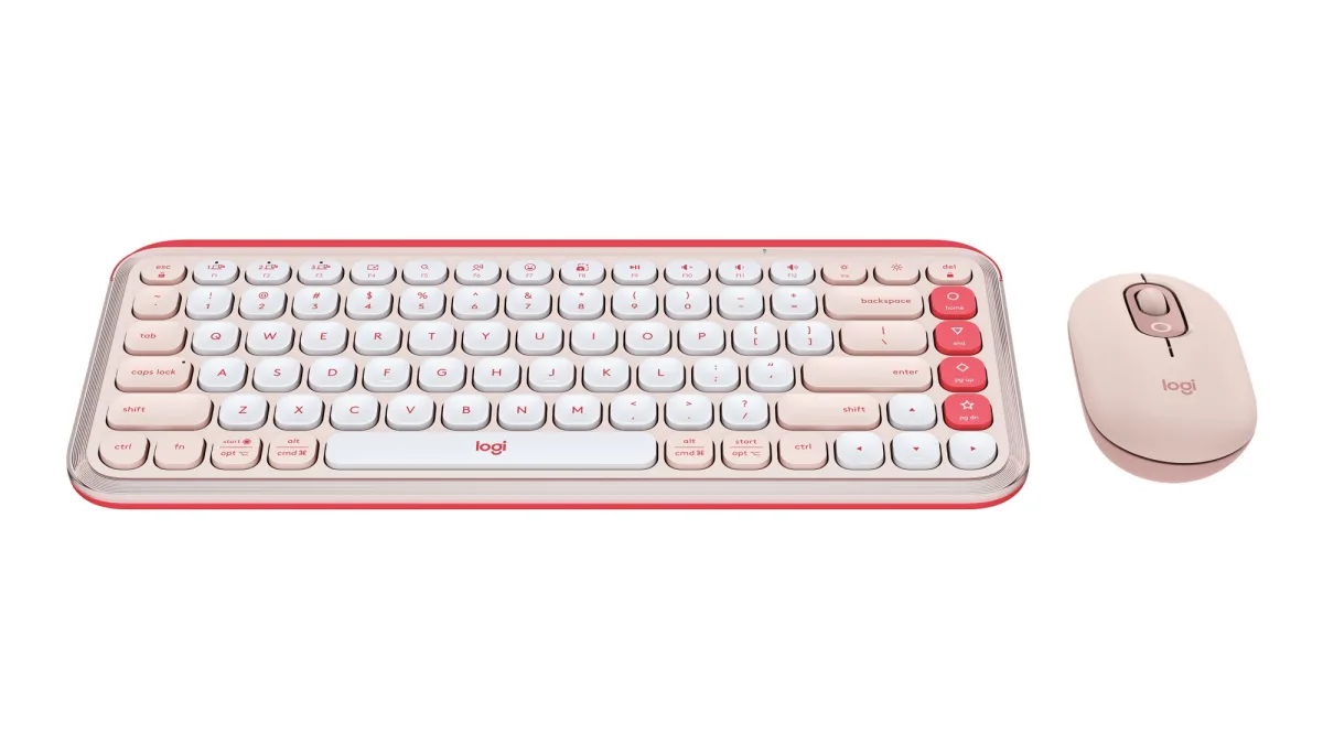 POP ICON COMBO KEYBOARD  MOUSE ROSE  OFF-WHITE — image 3