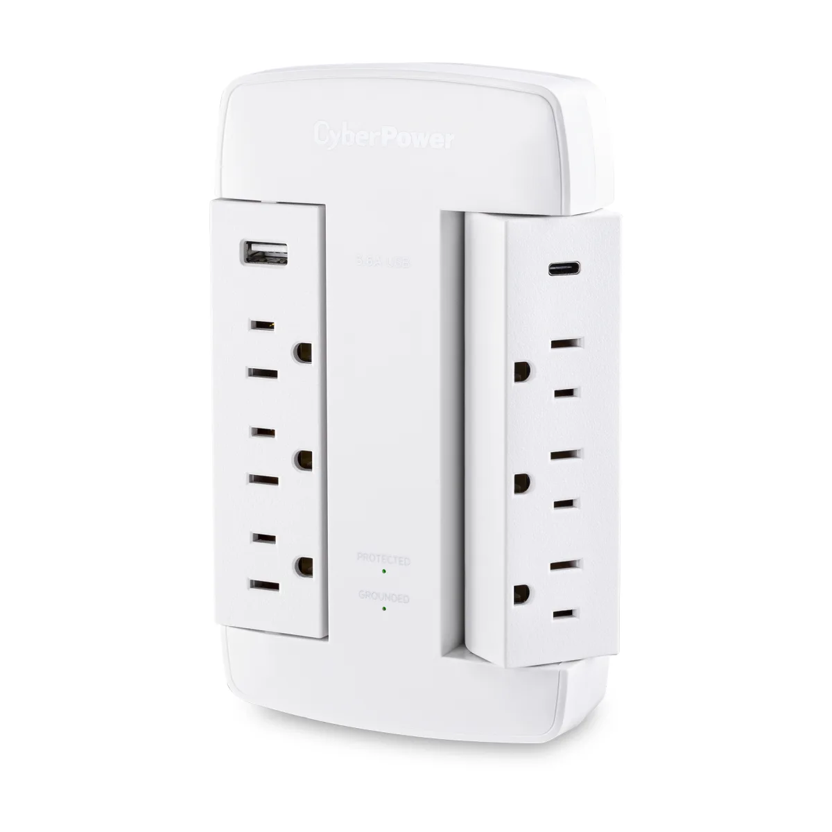 SURGE PROTECTOR 900J 6 OUTLETS,120v wall — image 2