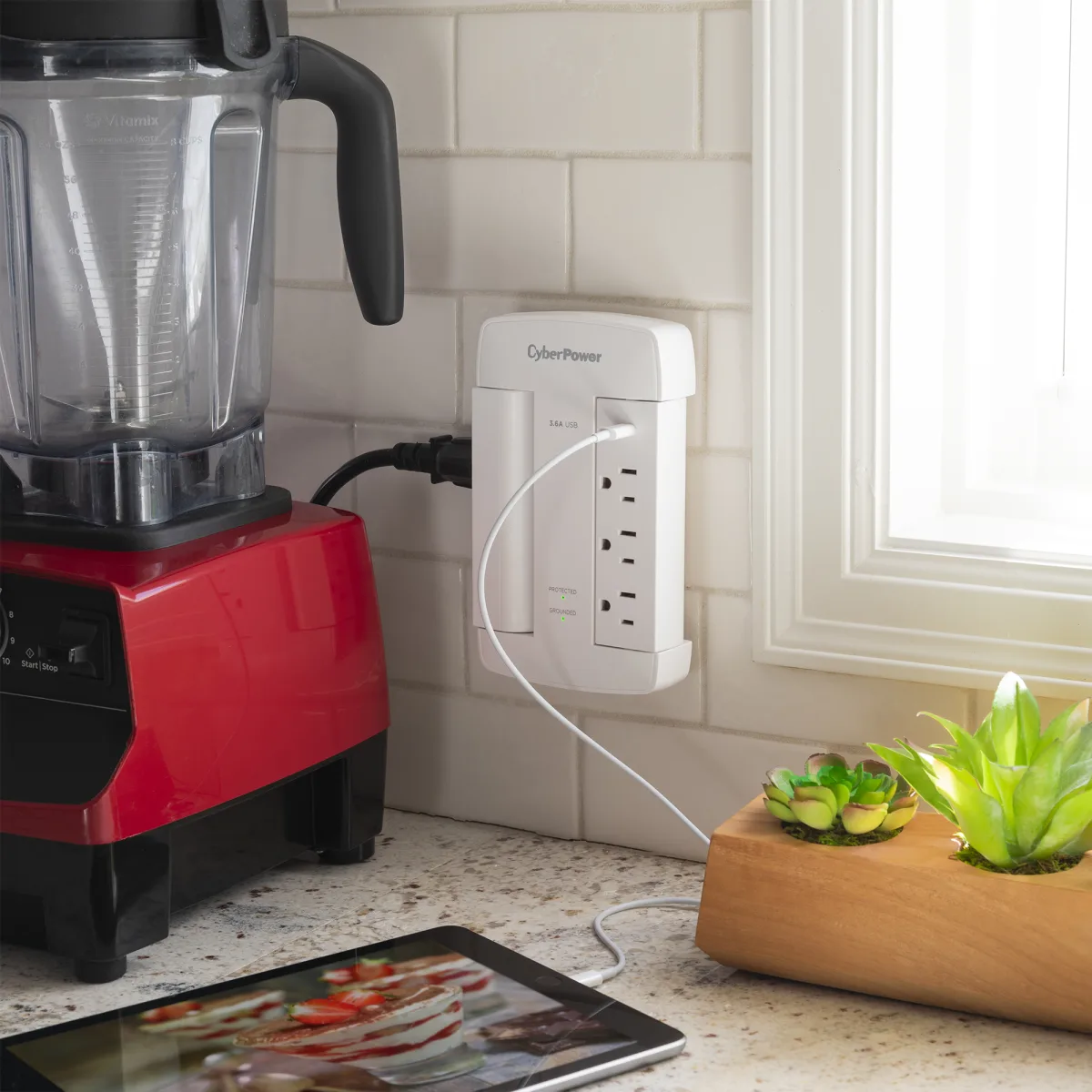 SURGE PROTECTOR 900J 6 OUTLETS,120v wall — image 3