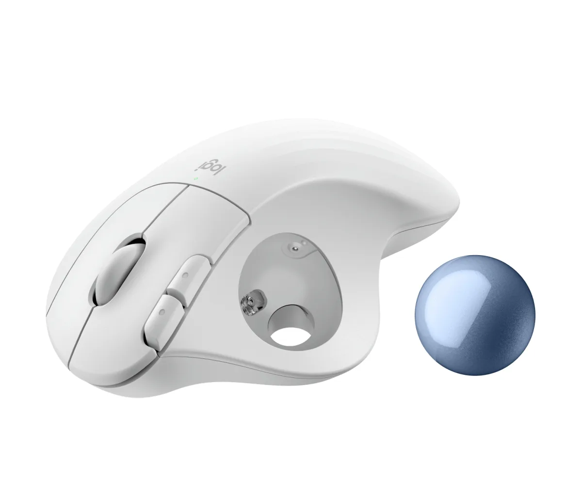 ERGO M575S WIRELESS MOUSE TRACKBALL (OFF-WHITE+BLUE BALL) — image 9