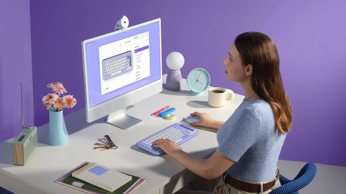 POP ICON KEYS KEYBOARD LILAC  OFF-WHITE — image 5