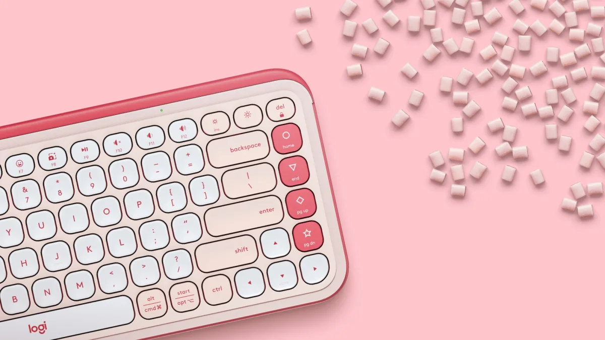 POP ICON KEYS KEYBOARD ROSE  OFF-WHITE — image 4
