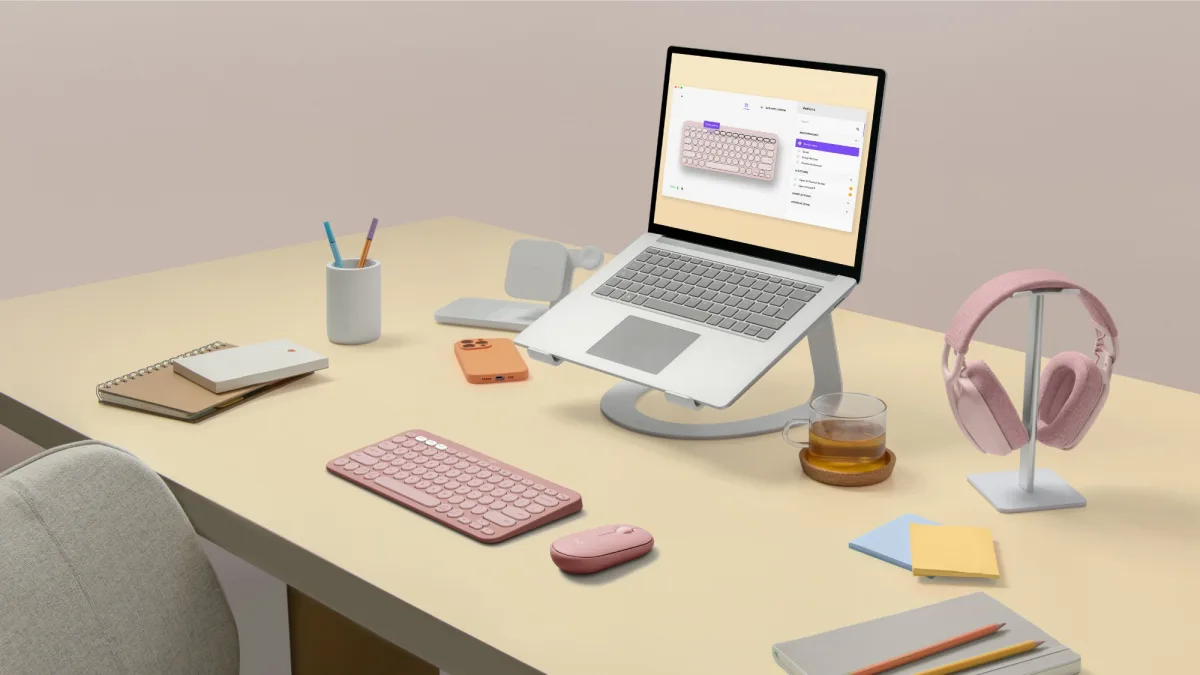 PEBBLE 2 COMBO MOUSE  KEYBOARD TONAL ROSE — image 12
