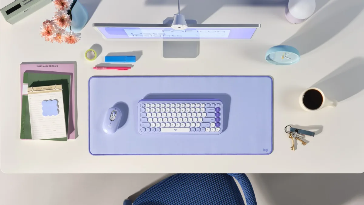 POP ICON KEYS KEYBOARD LILAC  OFF-WHITE — image 3