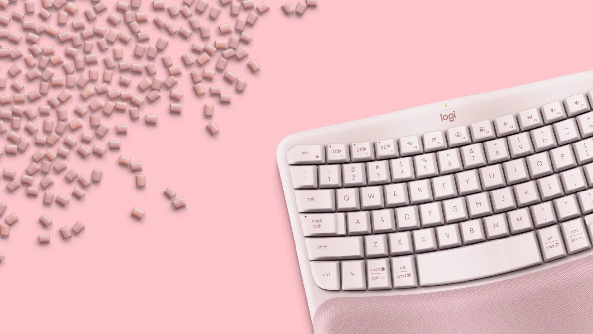 LOGITECH WAVE KEYS ROSE ERGO KEYBOARD — image 6