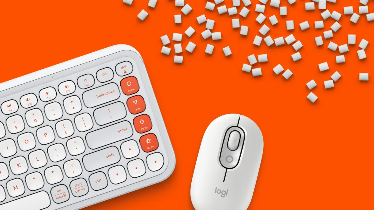 POP ICON COMBO KEYBOARD  MOUSE OFF-WHITE  ORANGE — image 11
