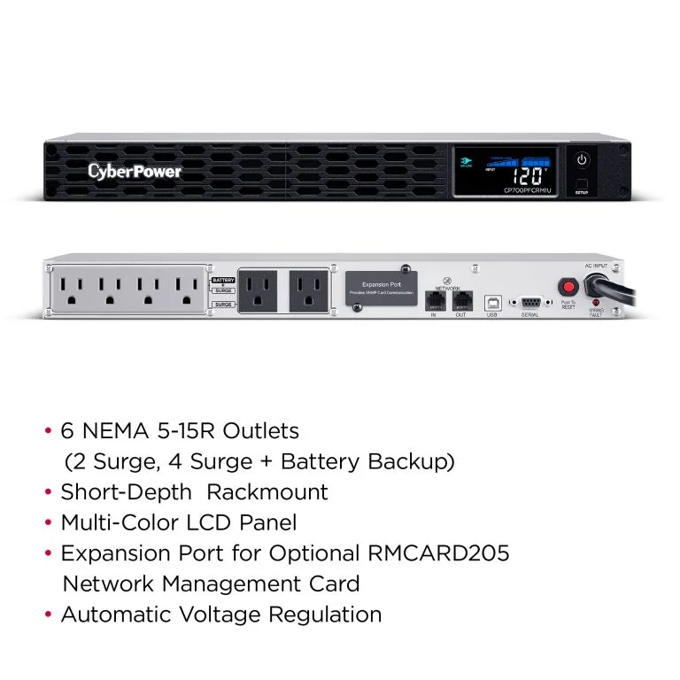 CyberPower CP700PFCRM1U UPS — image 8