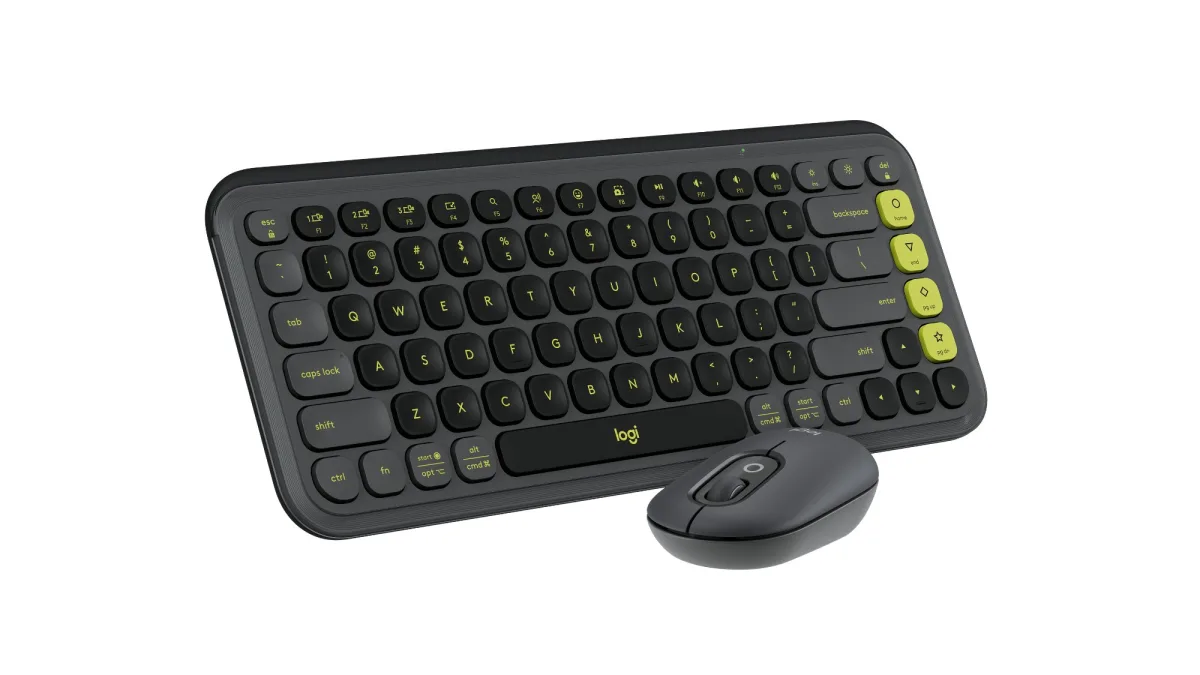 POP ICON COMBO KEYBOARD  MOUSE GRAPHITE  GREEN — image 3