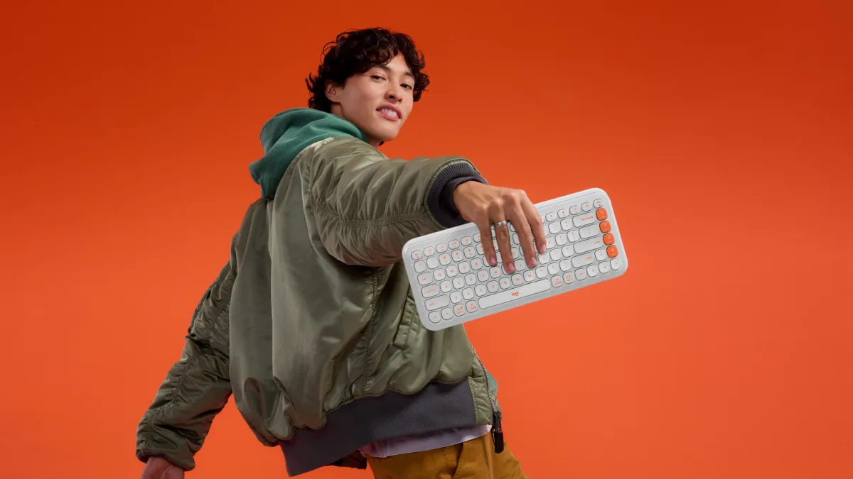 POP ICON KEYS KEYBOARD OFF-WHITE  ORANGE — image 9