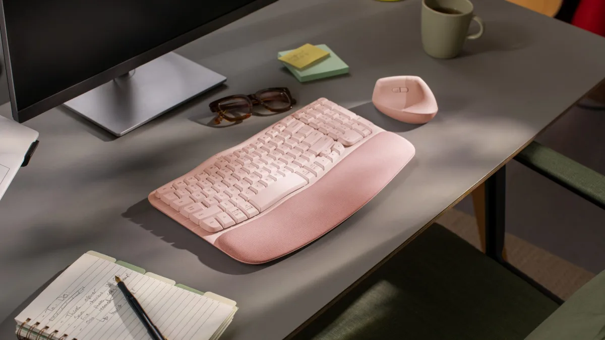 LOGITECH WAVE KEYS ROSE ERGO KEYBOARD — image 10