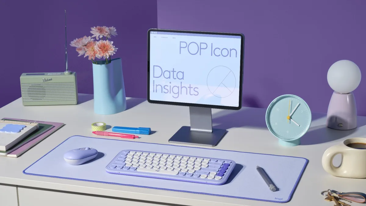 POP ICON KEYS KEYBOARD LILAC  OFF-WHITE — image 4