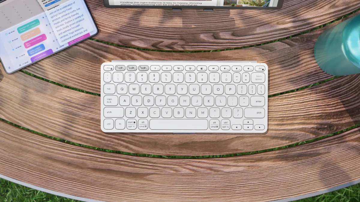 KEYS-TO-GO ULTRA-PORTABLE KEYBO WITH COVER PALE GREY UNIVERSAL — image 5