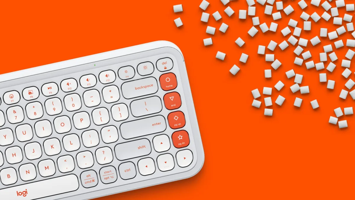 POP ICON KEYS KEYBOARD OFF-WHITE  ORANGE — image 5