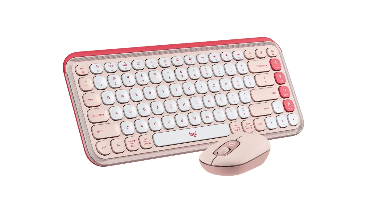 POP ICON COMBO KEYBOARD  MOUSE ROSE  OFF-WHITE — image 9