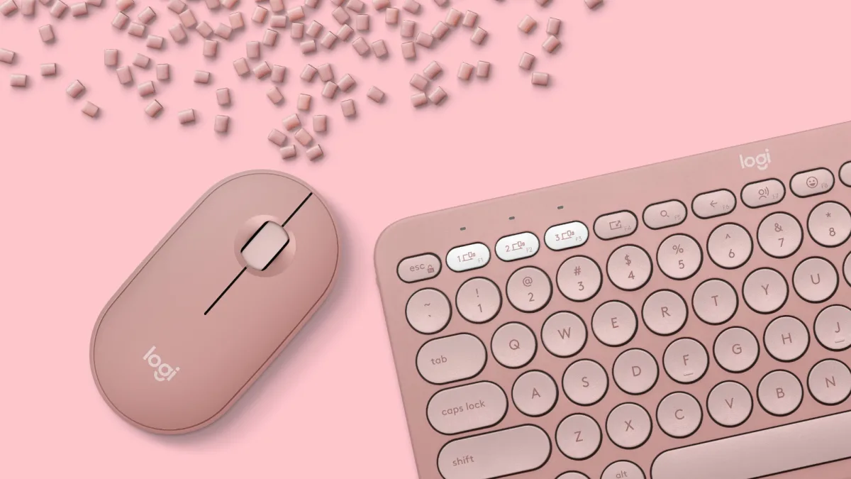 PEBBLE 2 COMBO MOUSE  KEYBOARD TONAL ROSE — image 6