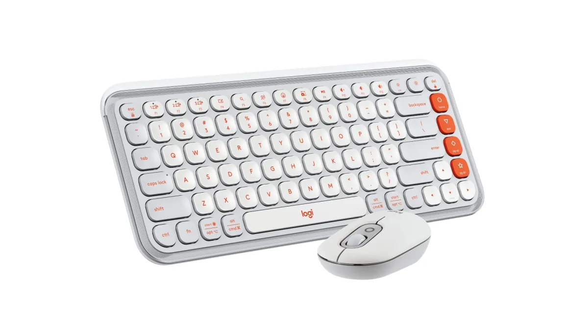 POP ICON COMBO KEYBOARD  MOUSE OFF-WHITE  ORANGE — image 10