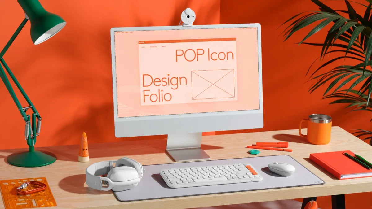 POP ICON KEYS KEYBOARD OFF-WHITE  ORANGE — image 6