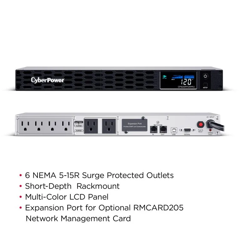 CyberPower CP500PFCRM1U UPS — image 3