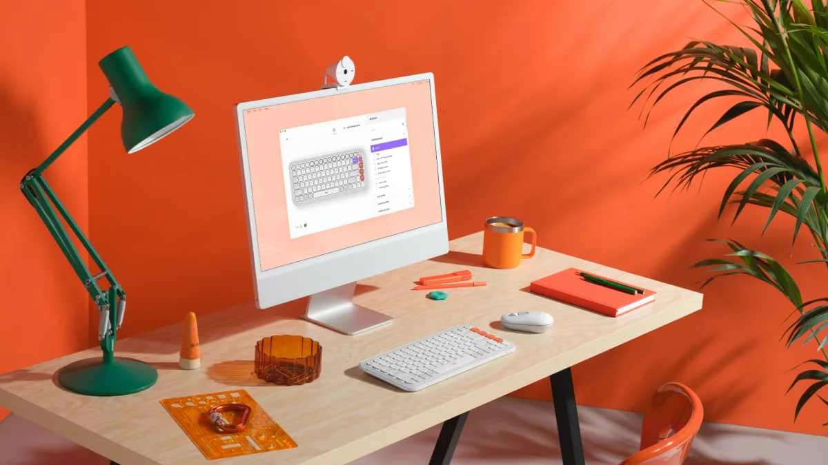 POP ICON KEYS KEYBOARD OFF-WHITE  ORANGE — image 7