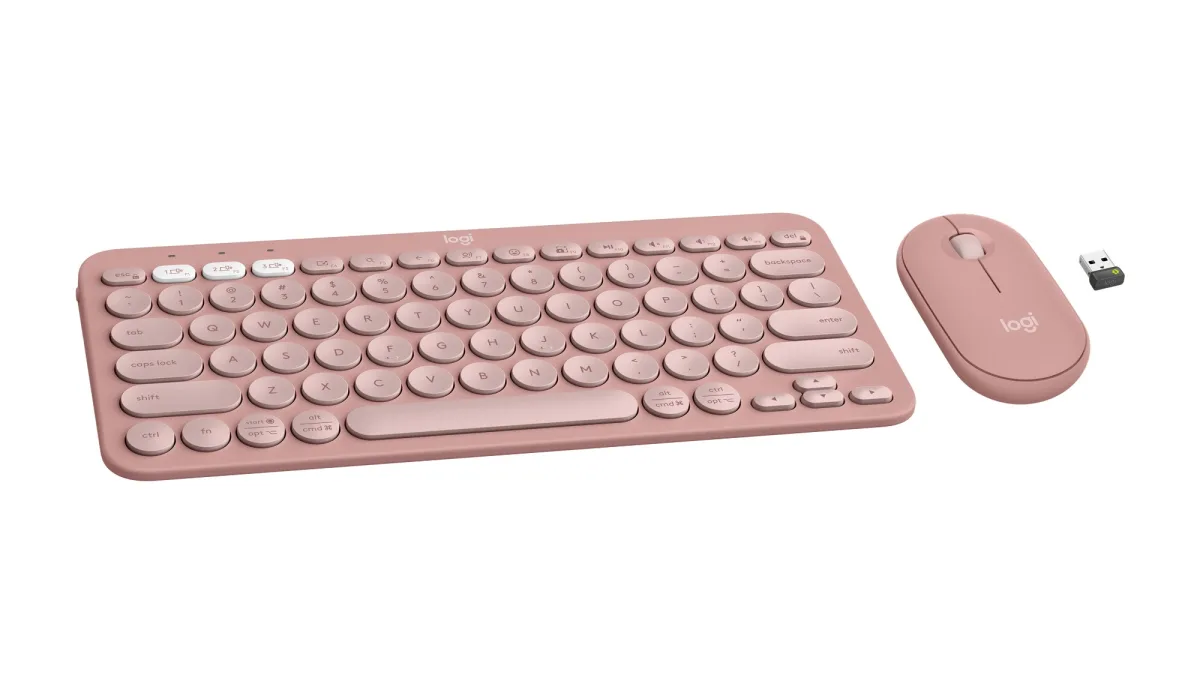 PEBBLE 2 COMBO MOUSE  KEYBOARD TONAL ROSE — image 11